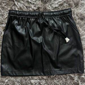 Ci Sono Black Faux Leather Skirt